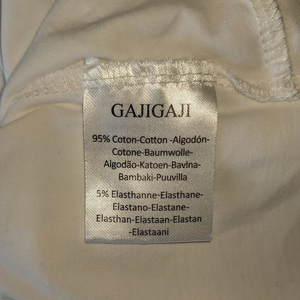 White Gajigaji Short Sleeve Knot Front Crop Top in a Misses size Medium - Picture 9 of 13